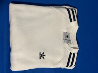Sudadera Adidas blanca c/rayas