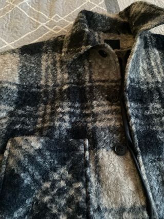 Cazadora cuadros gris-negro talla S