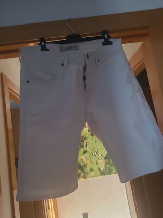 Bermudas blancas hombre talla 44