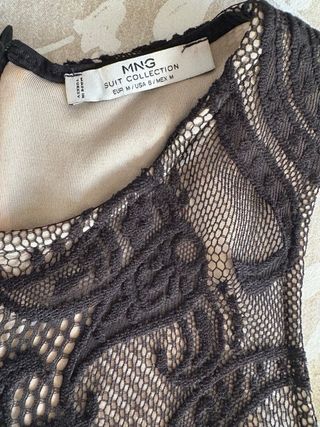 Vestido encaje negro talla M