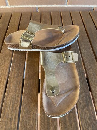 Sandalias doradas Primark - Talla 38