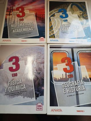 Libros de ESO 3 de Anaya 