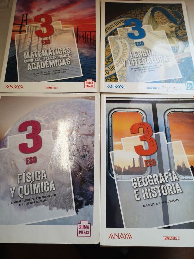 Libros de ESO 3 de Anaya