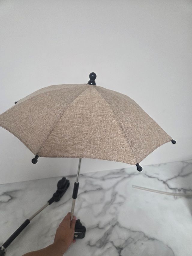 Parasol carrito bebé beige