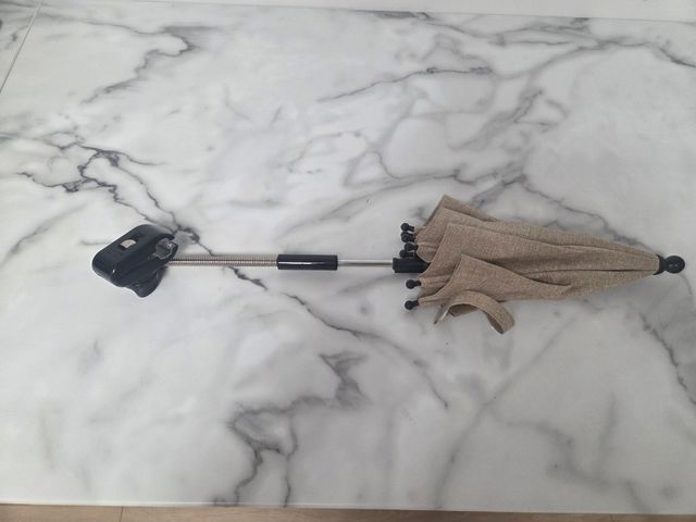 Parasol carrito bebé beige