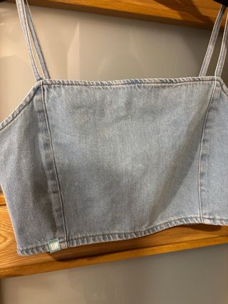 Crop Top denim Pull&Bear x Rosalía