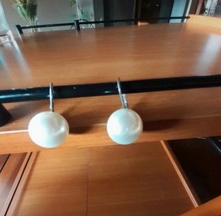 Orecchini perla bianchi | Clip color argento