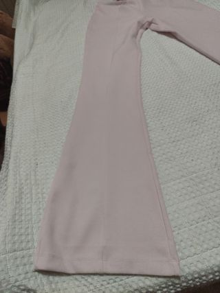 Pantalones campana rosa elásticos