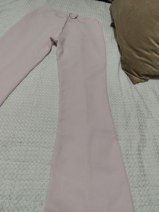 Pantalones campana rosa elásticos