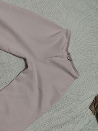 Pantalones campana rosa elásticos