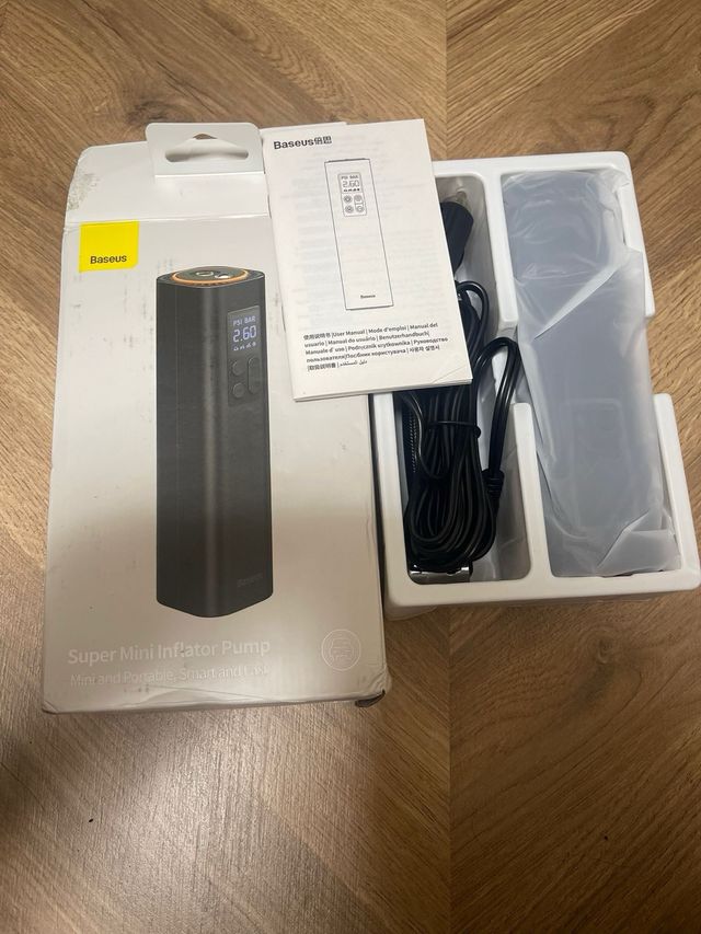 Mini inflador Baseus: Bomba portátil