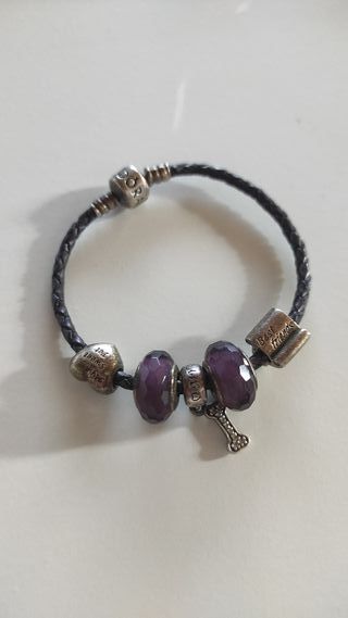 Bracciale Pandora pelle viola