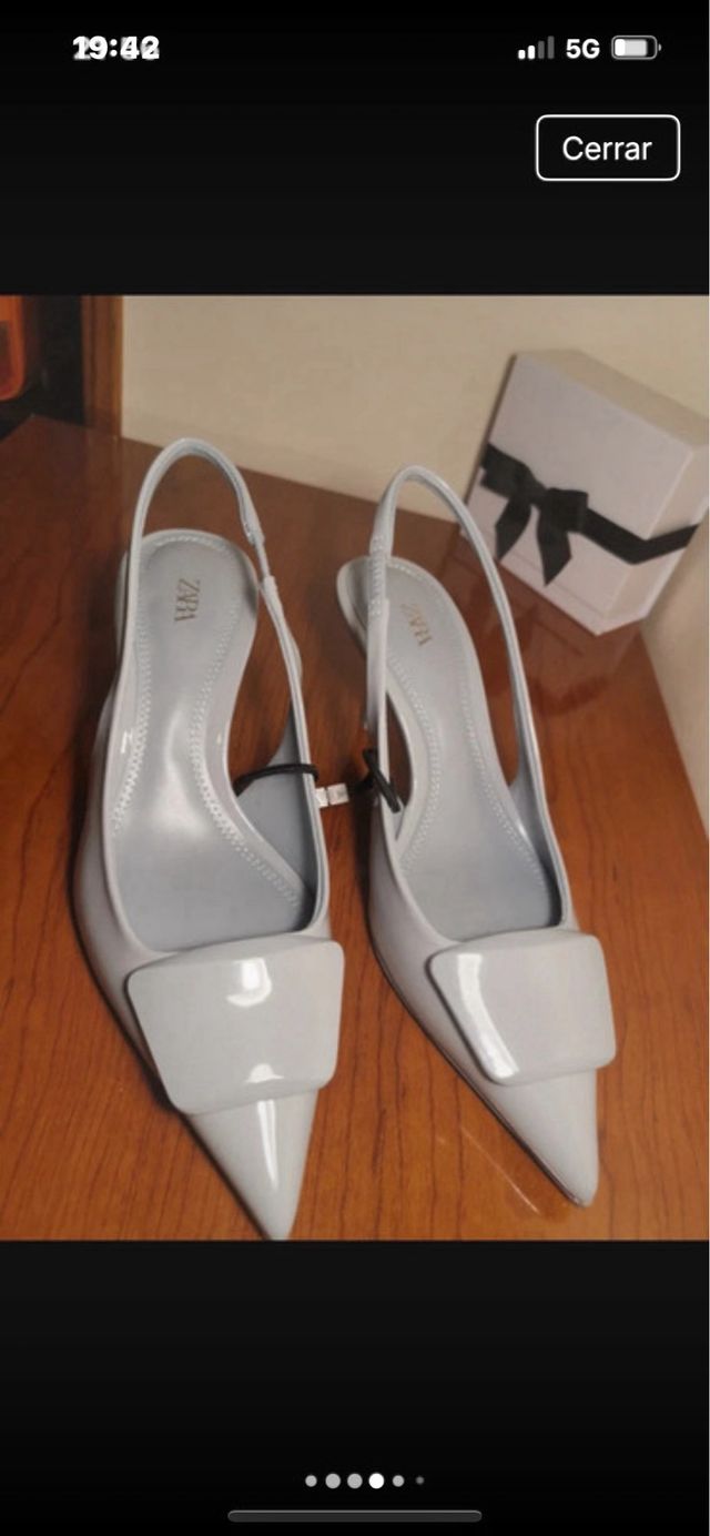Tacones destalonados Zara 37 azules