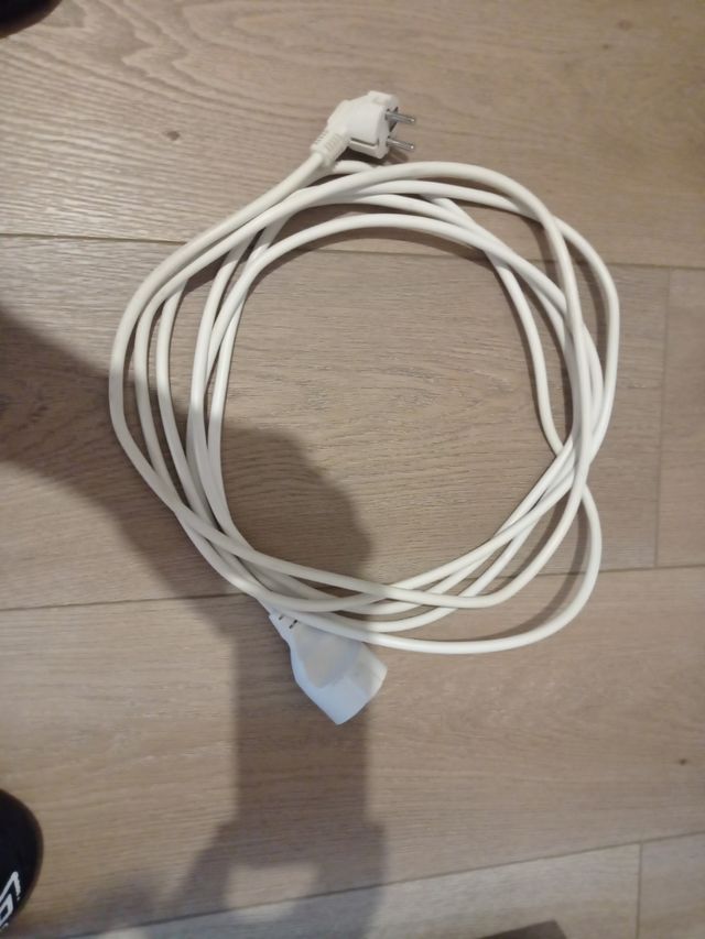 Alargador enchufes blanco tres metros