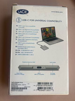 Disco duro Lacie 1TB USB-C