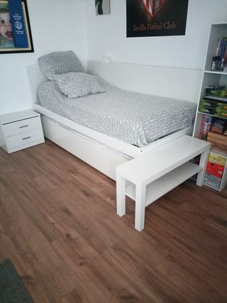 Cama nido blanca + mesita