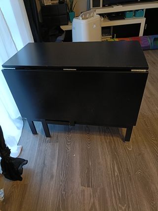 Mesa plegable Ikea negra 