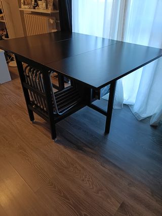 Mesa plegable Ikea negra 