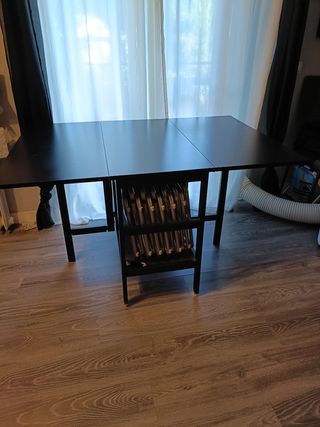 Mesa plegable Ikea negra 