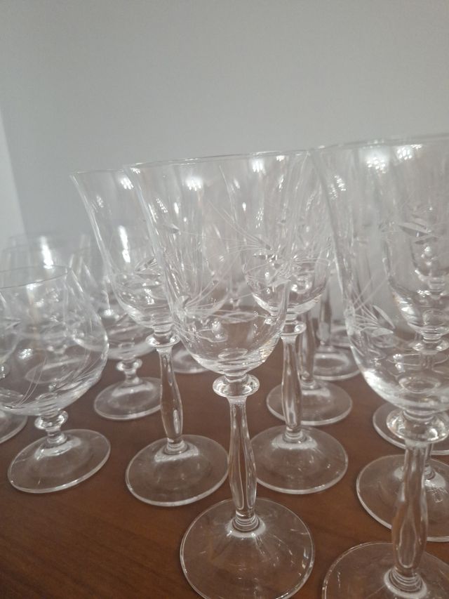 Cristalería Bohemia - Copas Cristal tallado a mano