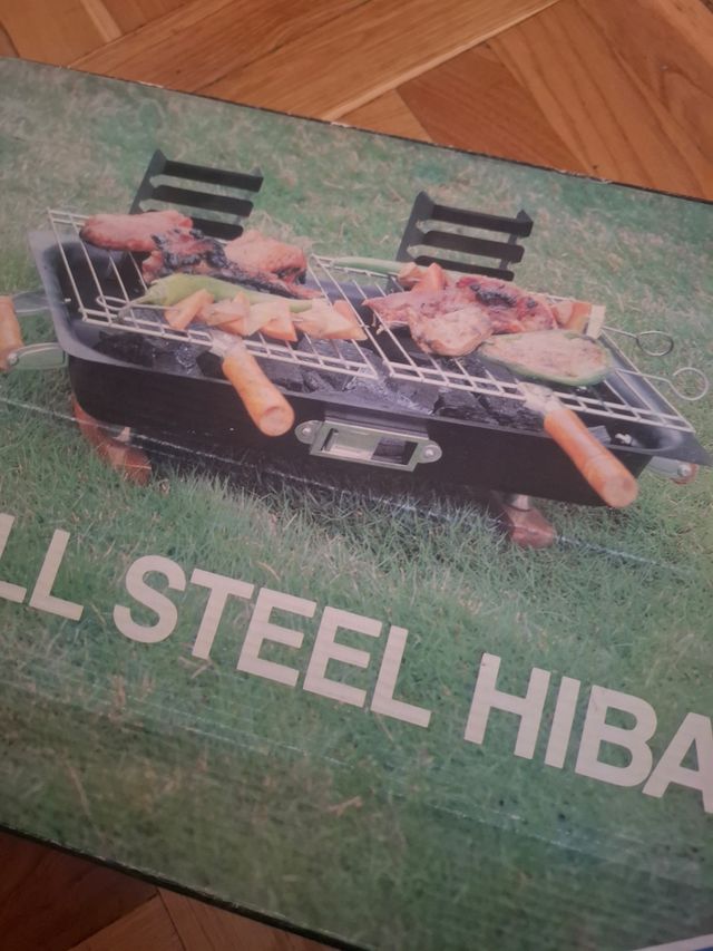 Barbacoa Hibachi portátil de acero