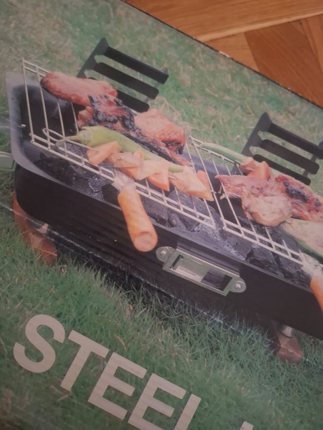 Barbacoa Hibachi portátil de acero