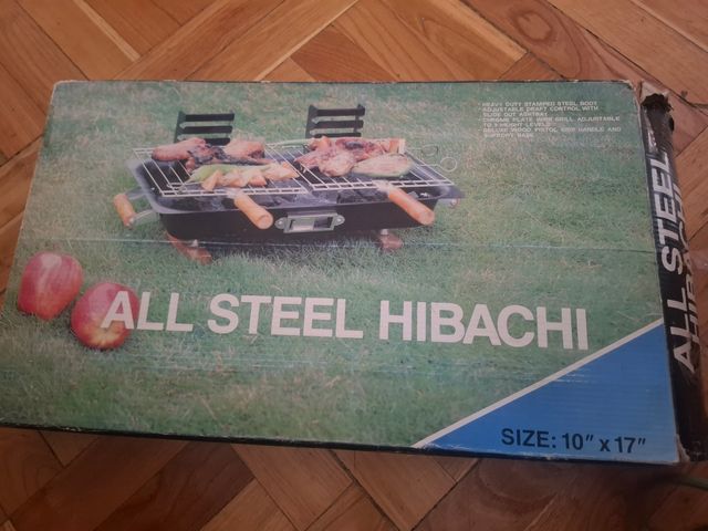 Barbacoa Hibachi portátil de acero