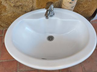 Lavabo porcelana blanco SIN GRIFO 