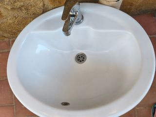 Lavabo porcelana blanco SIN GRIFO 
