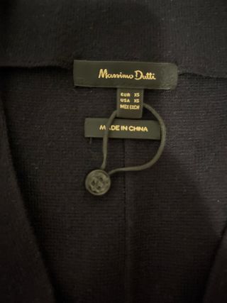 Vestido Massimo Dutti XS negro