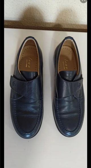 ZAPATOS PIEL Azul Marino T-38