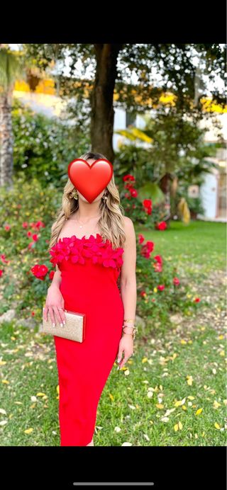 Vestido rojo Zara - Talla M