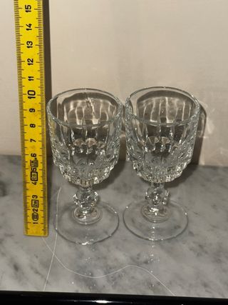 2 Bicchieri Cristallo Trasparente