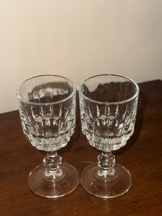 2 Bicchieri Cristallo Trasparente