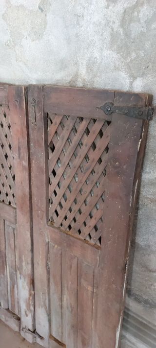 Puertas de armario madera antiguas 84x124