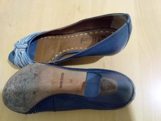 Zapatos Lujan's tacón bajo azules
