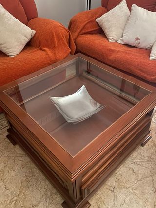 Mesa centro madera 90x90