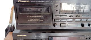 Equipo Pioneer: CD, casete y amplificador