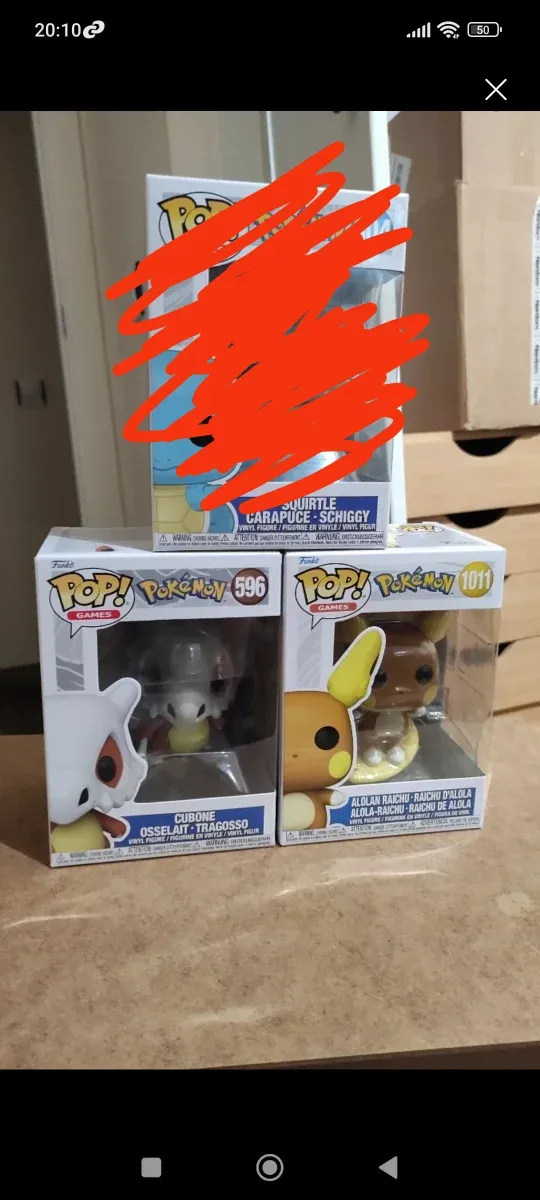 2 Funko Pop! Pokémon:  Cubone, Alolan Raichu