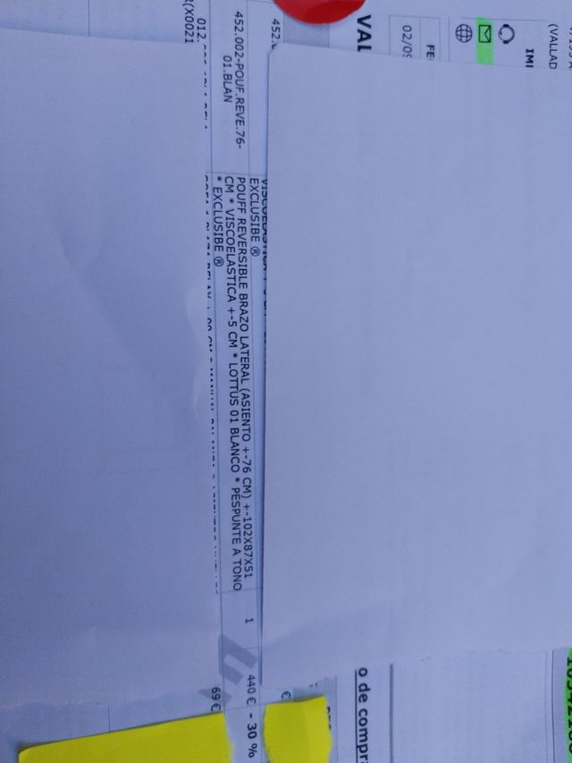 Pouff reversible de tela