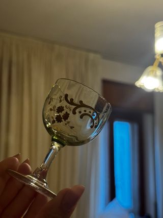 Bicchieri vetro decorati oro