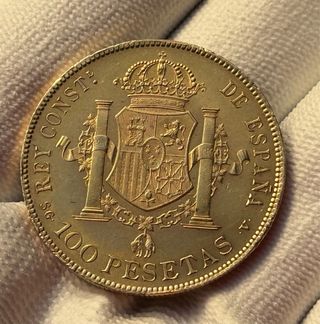 Moneda 100 Pesetas Alfonso XIII 1897