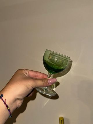 Bicchieri da liquore verdi