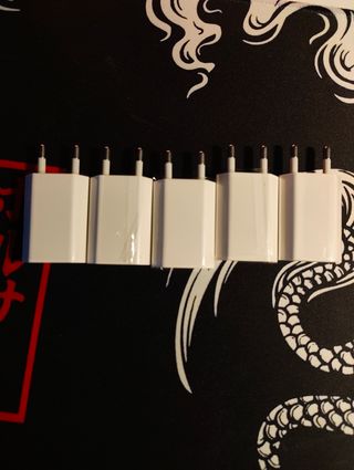 5 Carregadores USB 5V - Novos