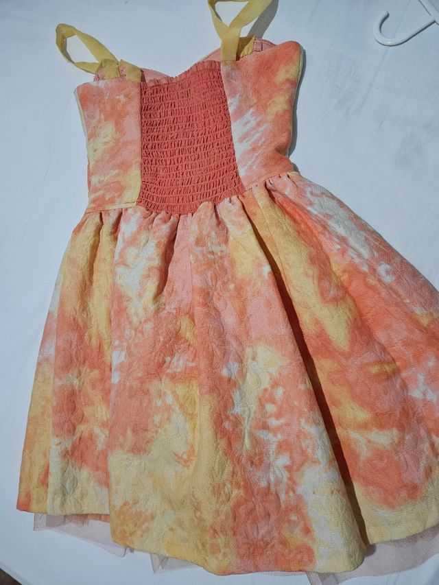 Vestido verano naranja-amarillo