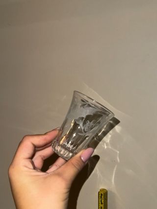Bicchieri vetro incisi - H 12cm