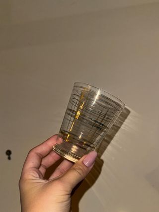 Bicchieri vetro dorati