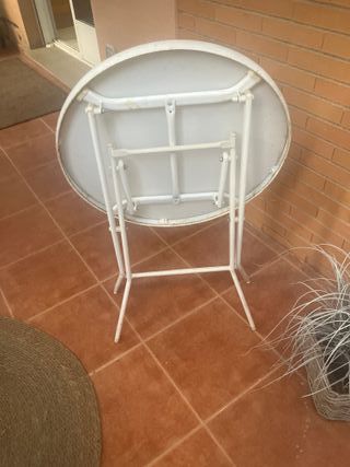 Mesa plegable blanca 60x60cm