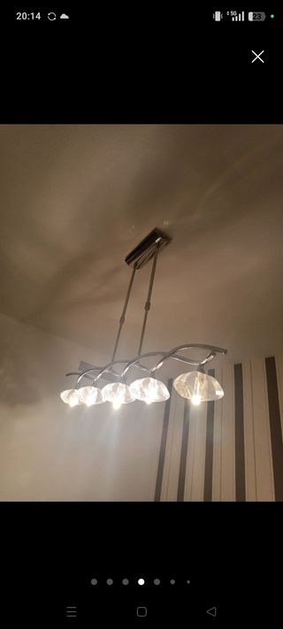 Lámpara salón 5 luces
Lampara salón 4luces
Son dos