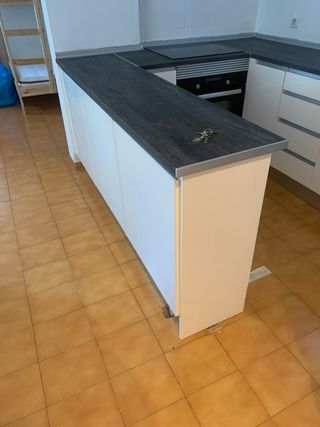 Muebles cocina Bricodepot - Gris y Blanco